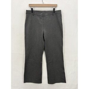 Quince Dress Pants Womens XL Gray Ponte Straight Leg Pull On Stretch Work Career